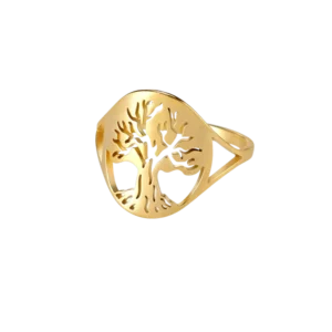 Bague arbre de vie classique dorée